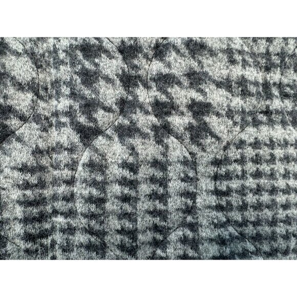 Bob Timberlake Womens Houndstooth Wool Blend Quilted Vest XS Gray & Black - Picture 13 of 13